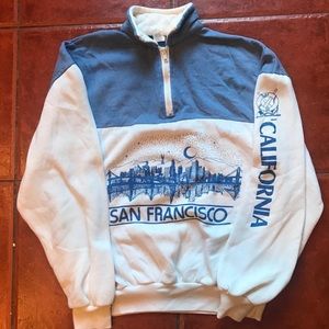 Vintage Quarter Zip San Francisco Sweater! LARGE